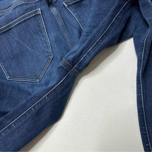 Madewell Skinny Skinny Ankle High Rise Raw Hem Dark Wash Denim Jeans Sz 25 - Picture 5 of 5